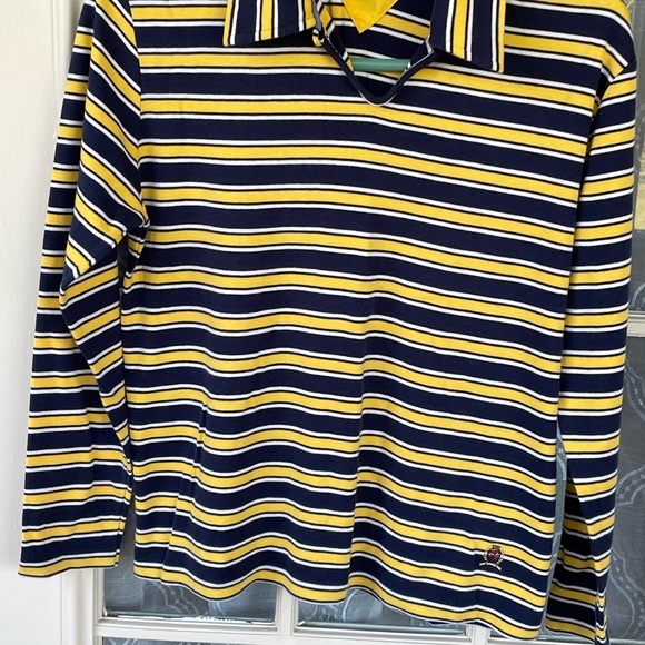 Tommy Hilfiger Navy and Yellow Striped Shirt - Picture 1 of 4